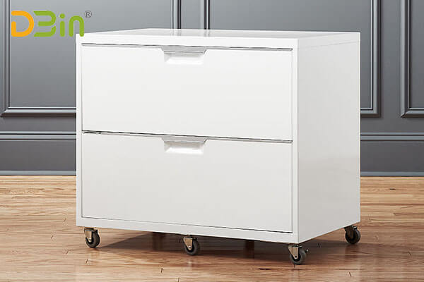 Modern design white steel horizontal file cabinet for office